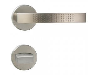 Kljuka za notranja vrata Hermat – Point, 1705/2036.K WC, nikelj-mat